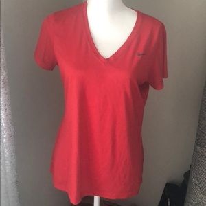Red Nike Dr-fit top Large